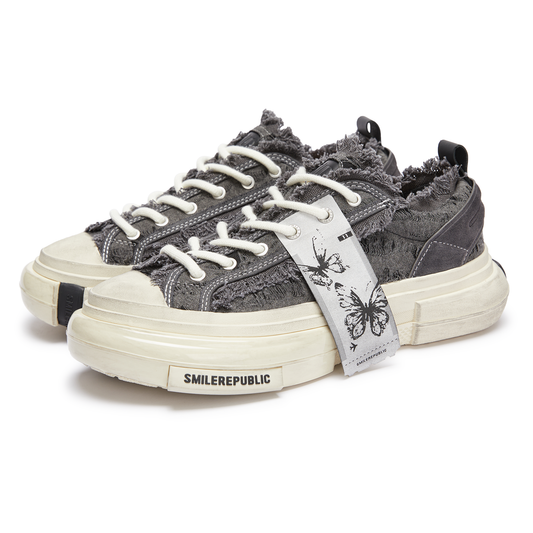 Inception 70s Antique Fringe Grey Sneakers Fashion Streetstyle Slip on Shoes